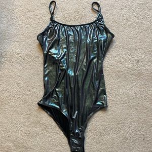 METALLIC CHARLOTTE RUSSE BODYSUIT